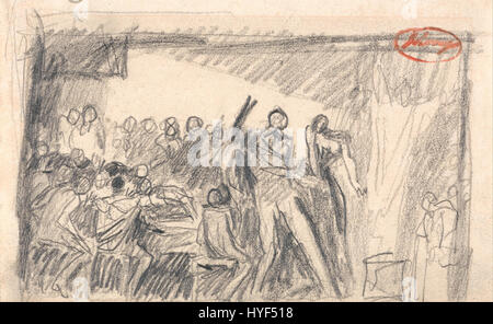 Cette peinture de George Romney représente la scène du banquet de « Macbeth » de Shakespeare, capturant l'atmosphère étrange et la culpabilité de Macbeth alors qu'il est hanté par le fantôme de Banquo. Banque D'Images