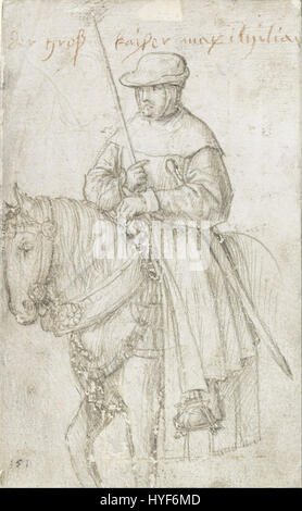 Hans Holbein l'ancien Kaiser Maximilian I en robe de voyage à cheval Google Art Project Banque D'Images