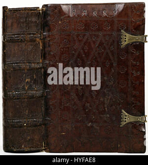 'Band van bruin schapenleer KONB12 133B131' fait référence à un article spécifique, probablement un manuscrit ou un artefact relié en cuir de mouton brun. Le titre suggère un objet historique ou un livre ayant une signification culturelle ou historique, peut-être issu d'une collection européenne, mettant l'accent sur l'artisanat et la préservation historique. Banque D'Images