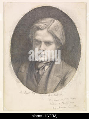Portrait de Dante Gabriel Rossetti, William Holman Hunt (1827) 1910 Google Art Project Banque D'Images