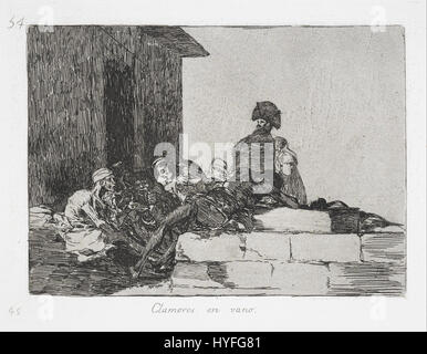 Gravure Originale Francisco De Goya - Assiette 55 'Los Desastres De La Guerra', 1930