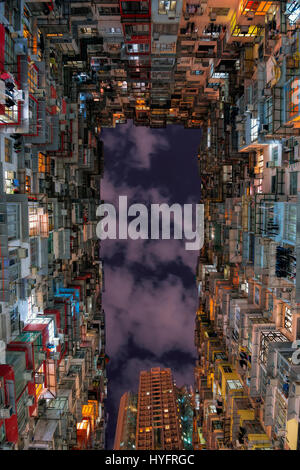 Les bâtiments résidentiels à haute densité, Hong Kong, Chine. Banque D'Images