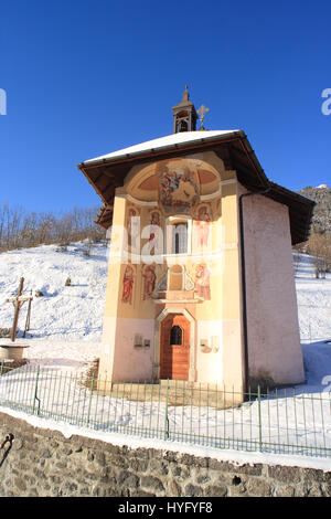 France, Savoie (73), vallée des Belleville, Saint-Jean-de-Belleville, la chapelle Notre-Dame des Grâces // France, Savoie, vallée des Belleville, Saint Banque D'Images