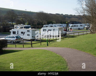 Brighton caravane et camping Site Banque D'Images