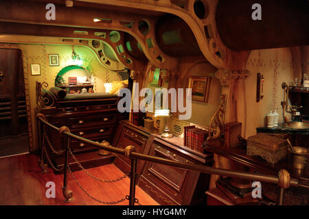 À l'intérieur du sous-marin Nautilus du capitaine Nemo (Les Mystères du Nautilus), Discoveryland, Disneyland Paris, près de Paris, France. Banque D'Images