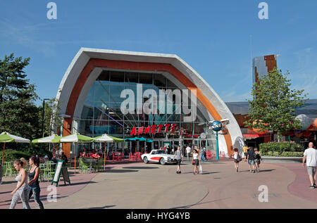 Entrée de Annette's Diner, Disney Village, à Disneyland Paris, Marne-la-Vallée, près de Paris, France. Banque D'Images