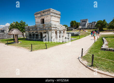 Ruines mayas de Tulum au Mexique Banque D'Images