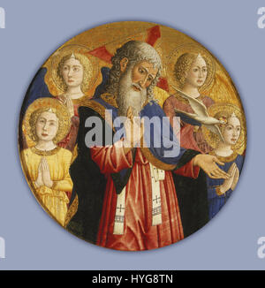 Giovanni Francesco da Rimini Dieu le Père avec quatre anges et la colombe du Saint Esprit Google Art Project Banque D'Images