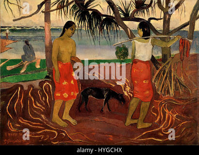 « I raro te Oviri » de Paul Gauguin est une pièce renommée qui reflète sa fascination pour la culture polynésienne. Peinte en 1897, cette œuvre illustre son utilisation de couleurs vives et d'images symboliques, mettant en valeur son départ des conventions européennes et embrassant une forme plus exotique et expressive de multiplicateurs Le travail de Gauguin fait partie intégrante du développement de l’art moderne et du post-impressionnisme. Banque D'Images