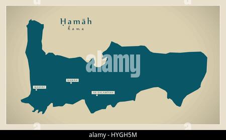 Carte moderne - Hama SY Illustration de Vecteur