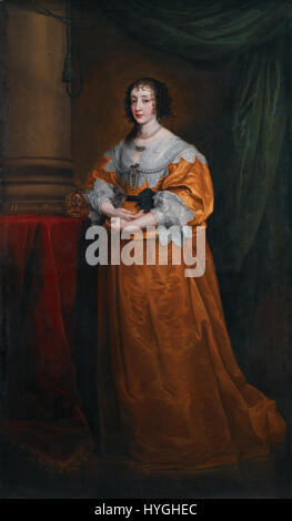 Reine Henrietta Maria, par Anthony Van Dyck Banque D'Images