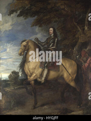 Anthonis van Dyck Portrait équestre de Charles I de la National Gallery, Londres Banque D'Images