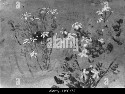 Karel Spillar était un peintre tchèque connu pour ses paysages et ses natures mortes. Sa peinture 'Kvetiny' (fleurs) capture une représentation vibrante de fleurs dans un cadre luxuriant, mettant en valeur son attention pour la couleur et la texture. Banque D'Images