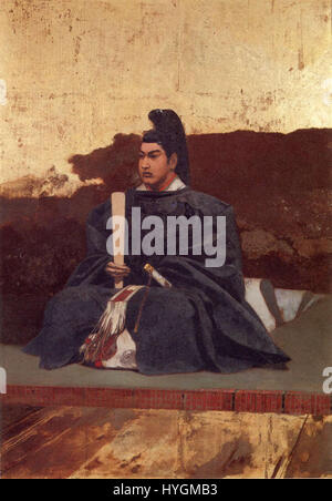 Tokugawa Iemochi de Kawamura Kiyoo représente le 14e shogun du Japon, Tokugawa Iemochi. Ce portrait est une représentation historique importante du shogunat Tokugawa et de la direction japonaise pendant la période Edo. Banque D'Images