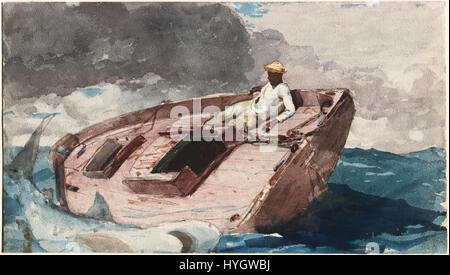 Winslow Homer le Gulf Stream (aquarelle) Banque D'Images