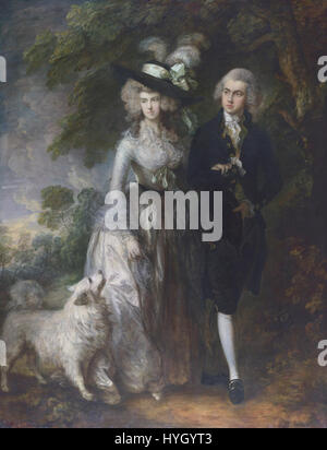 Thomas Gainsborough Mr et Mme William Hallett ('le matin à pied') WGA8418 Banque D'Images