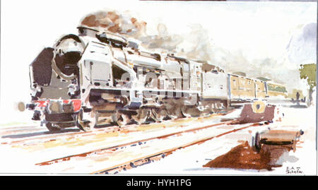 La locomotive, conçue par Schefer, représente les premiers développements dans le transport à vapeur. Il fait partie des avancées technologiques du XIXe siècle, marquant une période importante de l'histoire industrielle. Banque D'Images