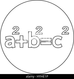 Théorème de Pythagore icon Illustration de Vecteur