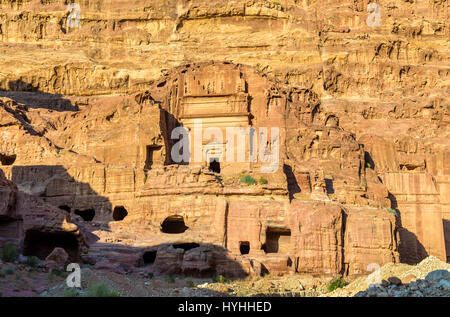 Aneisho tombe à Pétra. Site du patrimoine de l'UNESCO en Jordanie Banque D'Images