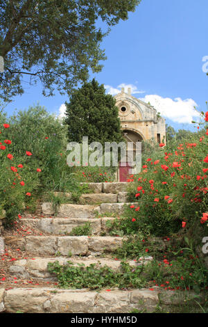 France, Bouches du Rhone, Alpilles, Saint Etienne du Gres, chapelle St Gabriel Banque D'Images