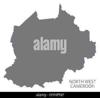 Au nord ouest du Cameroun province site gris illustration silhouette Illustration de Vecteur