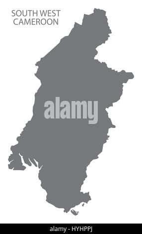 Au sud ouest du Cameroun province site gris illustration silhouette Illustration de Vecteur