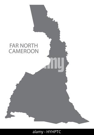 Loin au nord Cameroun province site gris illustration silhouette Illustration de Vecteur