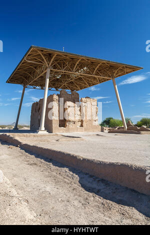 Grande maison, Casa Grande Ruins National Monument, Arizona USA Banque D'Images