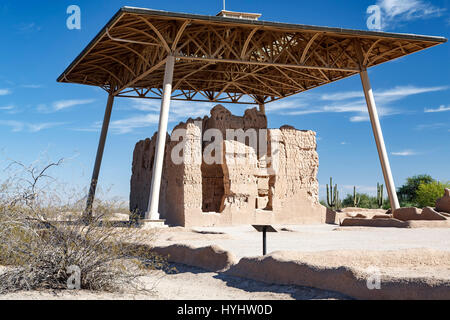 Grande maison, Casa Grande Ruins National Monument, Arizona USA Banque D'Images