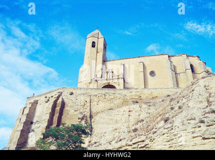 L'église Santa Maria la Mayor. San Vicente de la Sonsierra, La Rioja, Espagne. Banque D'Images