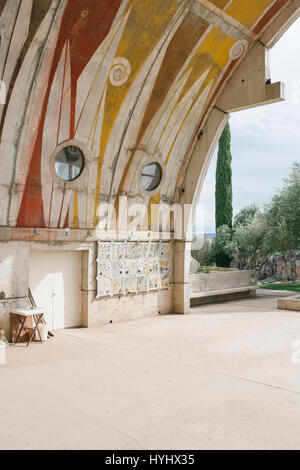 Arcosanti est une expérience urbaine en Arizona, construite par Paolo Soleri. Banque D'Images