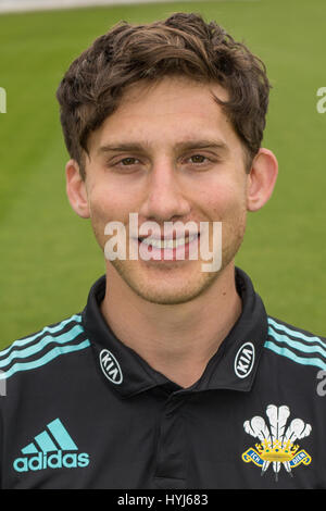 Surrey, UK. 4ème apr 2017. Zafar Ansari, Surrey County Cricket. David Rowe/ Alamy Live News Banque D'Images