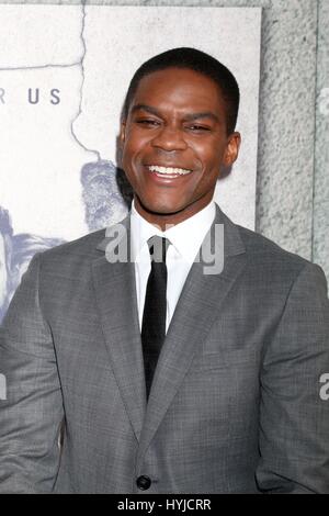 Los Angeles, Californie, USA. 4ème apr 2017. Jovan Adepo à arrivés pour la saison 3, les restes de Premiere Avalon Hollywood, Los Angeles, CA, le 4 avril 2017. Credit : Priscilla Grant/Everett Collection/Alamy Live News Banque D'Images