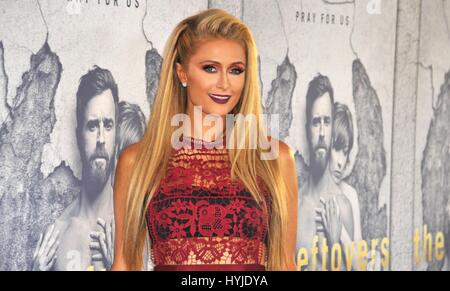 Paris Hilton, arrivés pour la saison 3, les restes de Premiere Avalon Hollywood, Los Angeles, CA, le 4 avril 2017. Photo par : Dee Cercone/Everett Collection Banque D'Images