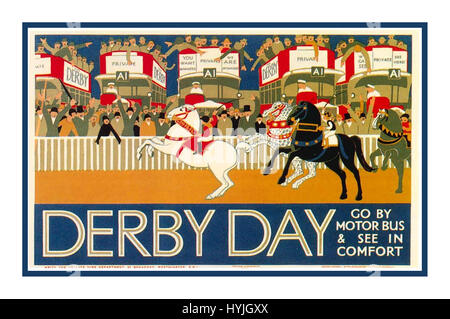 Vintage des années 1920, le métro de Londres affiche conçue par Herry Perry Banque D'Images