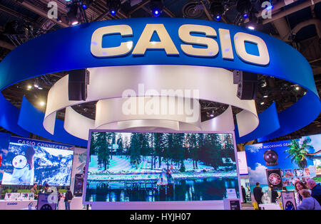LAS VEGAS - jan 08 : Le stand Casio au CES qui a eu lieu à Las Vegas le 08 janvier 2017 , CES est le premier consommateur mondial-electronics show. Banque D'Images