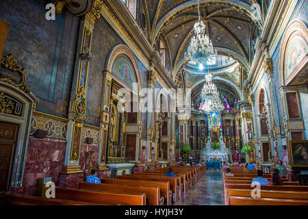 L'intérieur de la cathédrale de Guadalajara à Guadalajara, Mexique. Banque D'Images