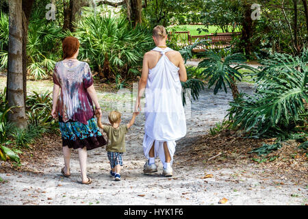 Winter Park Florida,Orlando,Mead Botanical Garden,nature,sentier,végétation,adulte adultes femme femme femme,homme hommes,garçon garçons,enfant enfant Banque D'Images