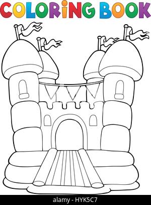 livre de coloriage chateau gonflable eps10 vector illustration image vectorielle stock alamy coloriages motifs d&#x00027;automne