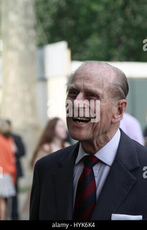 Le prince Philip, duc d'Édimbourg à la Chelsea Flower show de Londres. Banque D'Images