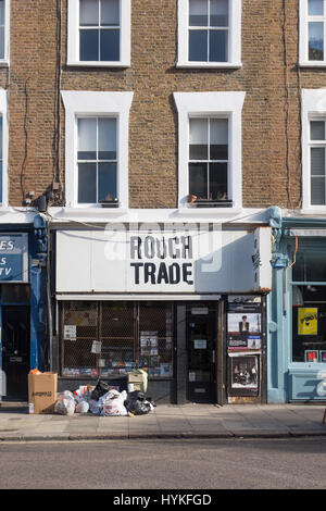 Le magasin a été le premier Rough Trade shop et ouverte à 202 Kensington Park Road en 1976.Il s'installa plus tard à 130 Talbot Road. Banque D'Images