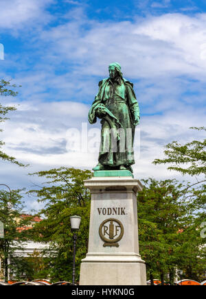 Monument à Valentin Vodnik à Ljubljana - Slovénie Banque D'Images