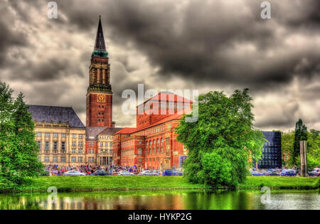 Voir l'hôtel de ville de Kiel - Allemagne Banque D'Images