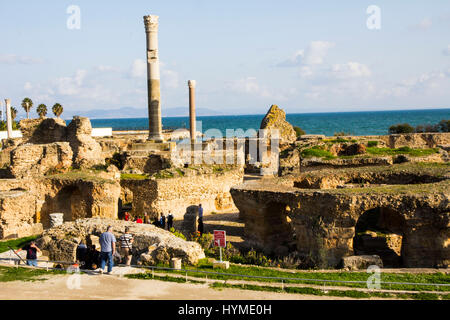 Fondée par les phéniciens au 8ème siècle avant J.-C., la ville antique de Carthage a été un moteur de la Méditerranée depuis des siècles. Elle tomba sous Rom Banque D'Images