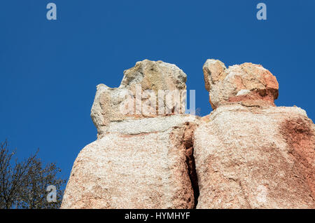 Mariage de pierre ou Kamennata Svatba rock formation dans les montagnes des Rhodopes, Bulgarie Banque D'Images