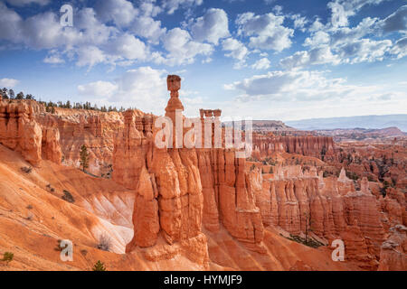 Thor's Hammer, le plus célèbre des milliers d'oodoos dans le parc national de Bryce Canyon, Utah. Banque D'Images