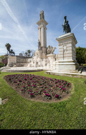 Cadix espagne- 1 avril : Monument à la Constitution de 1812, vue panoramique, Cadix, Andalousie, Espagne Banque D'Images