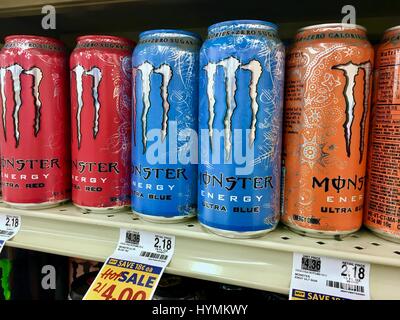 Monster Energy Drinks Banque D'Images