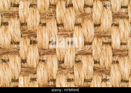 Tissé à la main motif complexe et sisal noués tapis d'herbe de mer détail. Banque D'Images