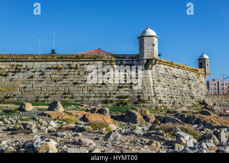 Fort de Sao Francisco do Queijo (communément connu sous le nom de Château de fromage) à Nevogilde une paroisse civile de la ville de Porto, Portugal Banque D'Images